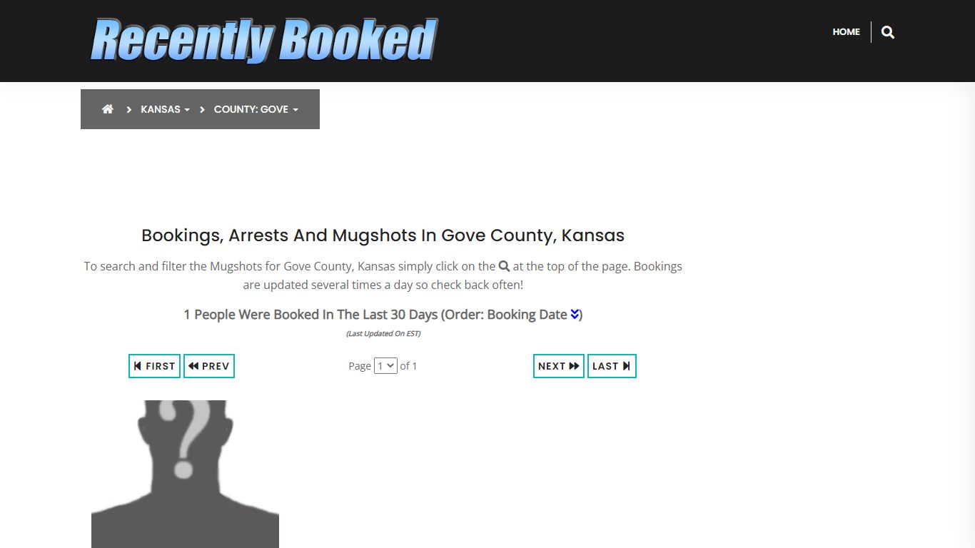 Bookings, Arrests and Mugshots in Gove County, Kansas - Recently Booked